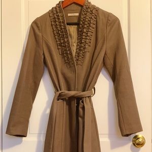 Darling taupe belted coat